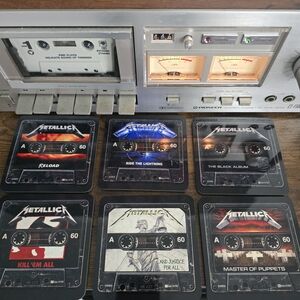 Metallica Drink Coaster Inspired By Cassette Tape -Set Of 6-